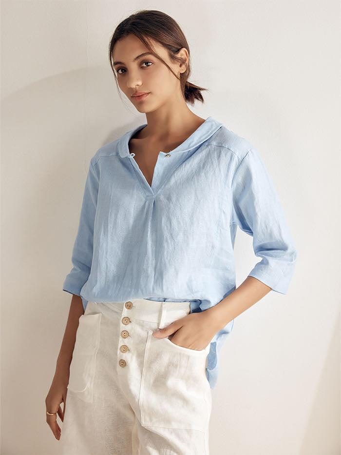 Mia | Effortless Relaxed Linen Women's Top 4