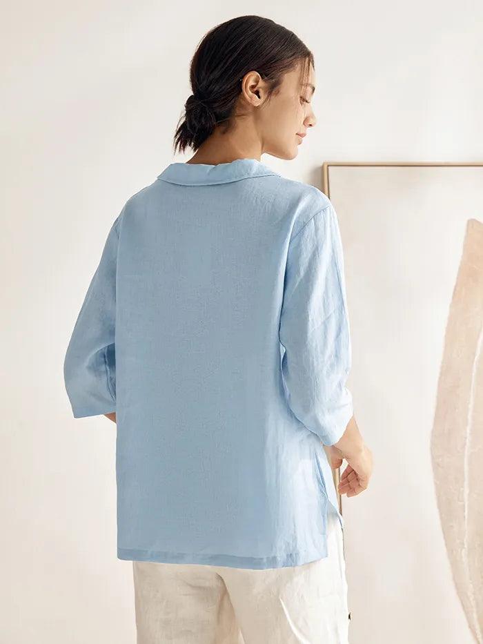 Mia | Effortless Relaxed Linen Women's Top 6
