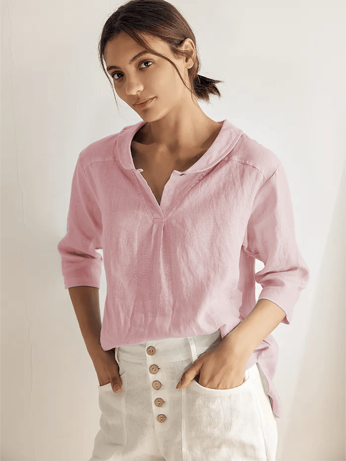 Mia | Effortless Relaxed Linen Women's Top 8