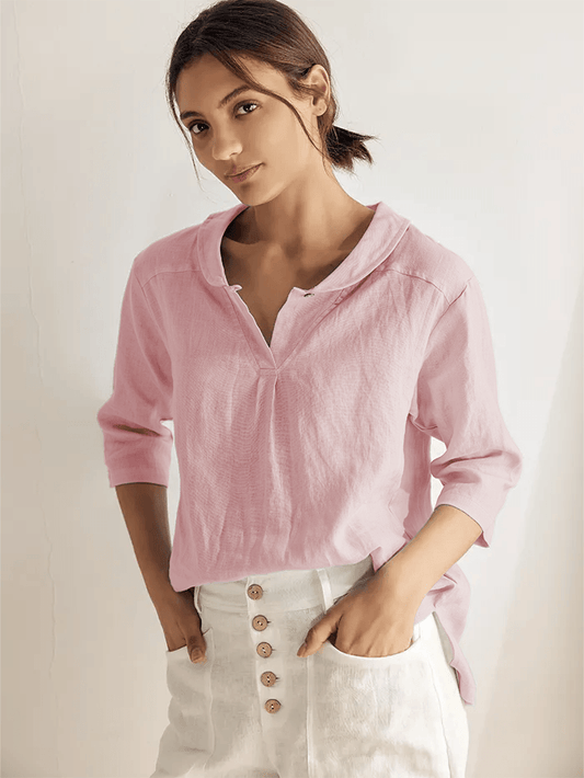 Mia | Effortless Relaxed Linen Women's Top 8