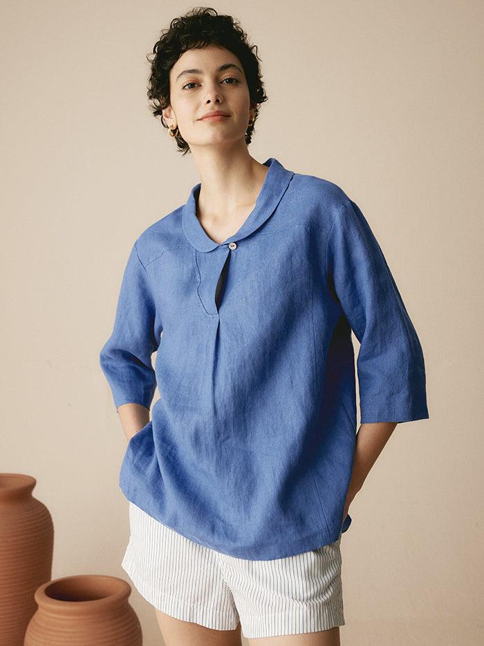Mia | Effortless Relaxed Linen Women's Top 9