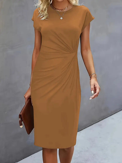 Mia | Elegant Ruched Midi Dress for Women 3
