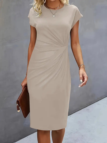 Mia | Elegant Ruched Midi Dress for Women 4
