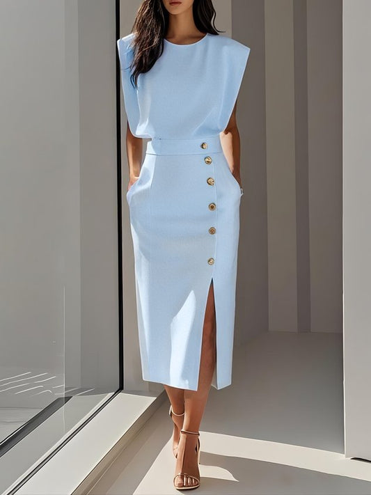 Mia | Sleek Elegant Summer Midi Dress 2