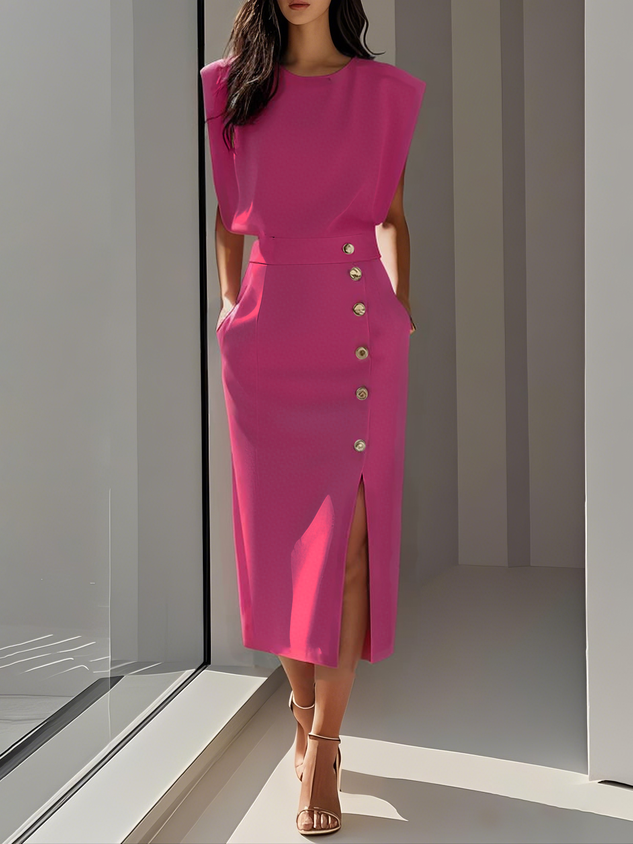 Mia | Sleek Elegant Summer Midi Dress 6