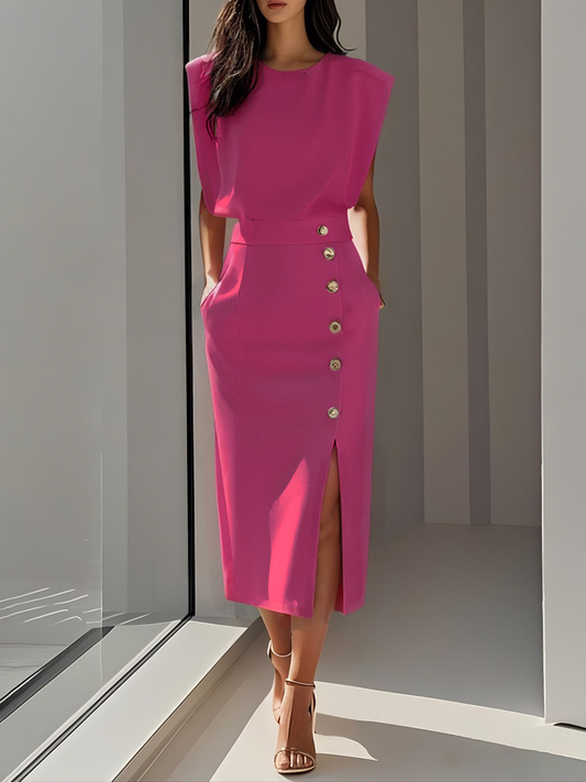 Mia | Sleek Elegant Summer Midi Dress 6