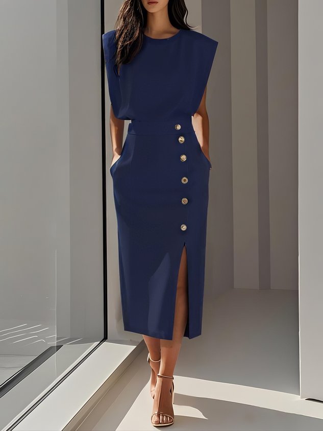 Mia | Sleek Elegant Summer Midi Dress 7