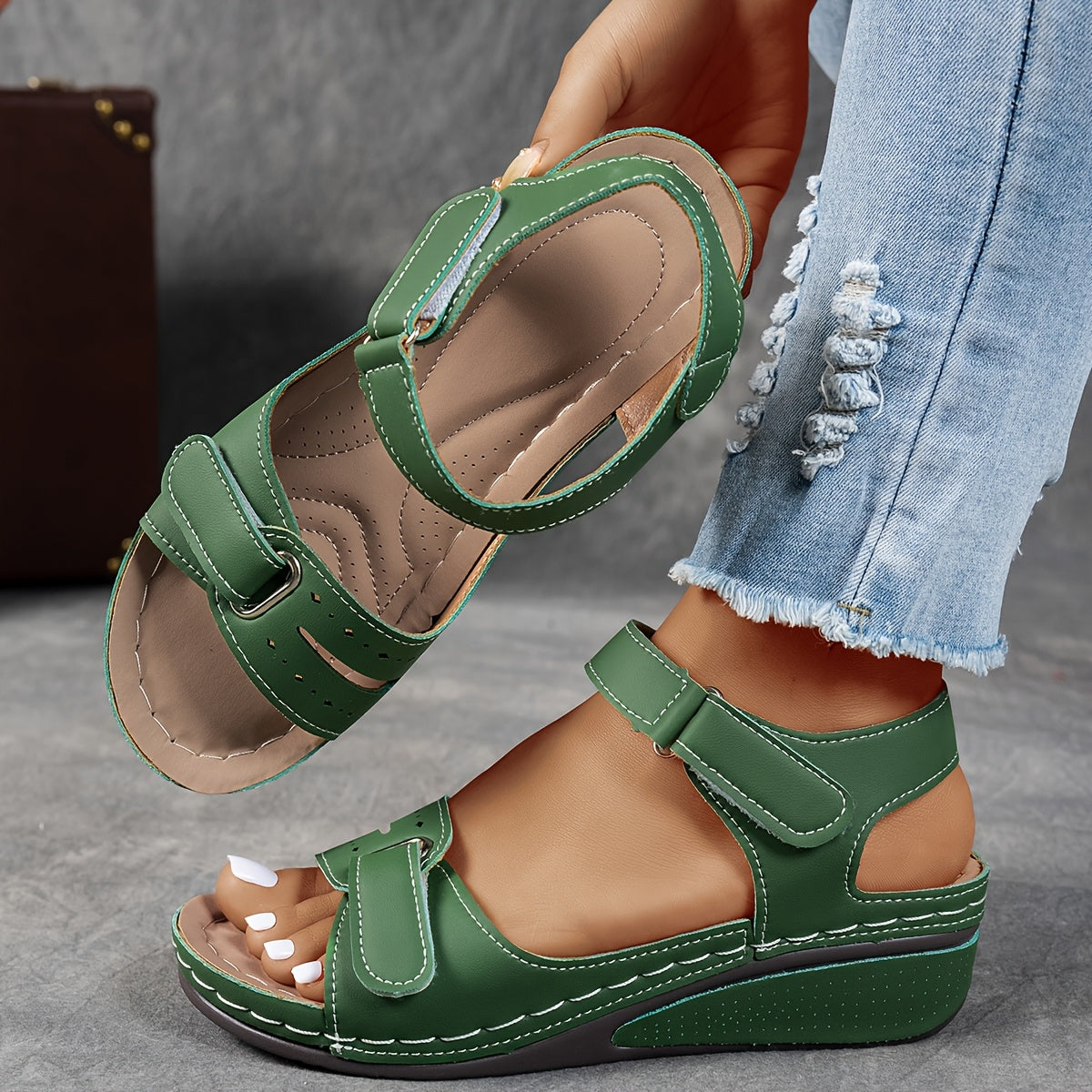Mia | Stylish Adjustable Wedge Sandals for Women 4