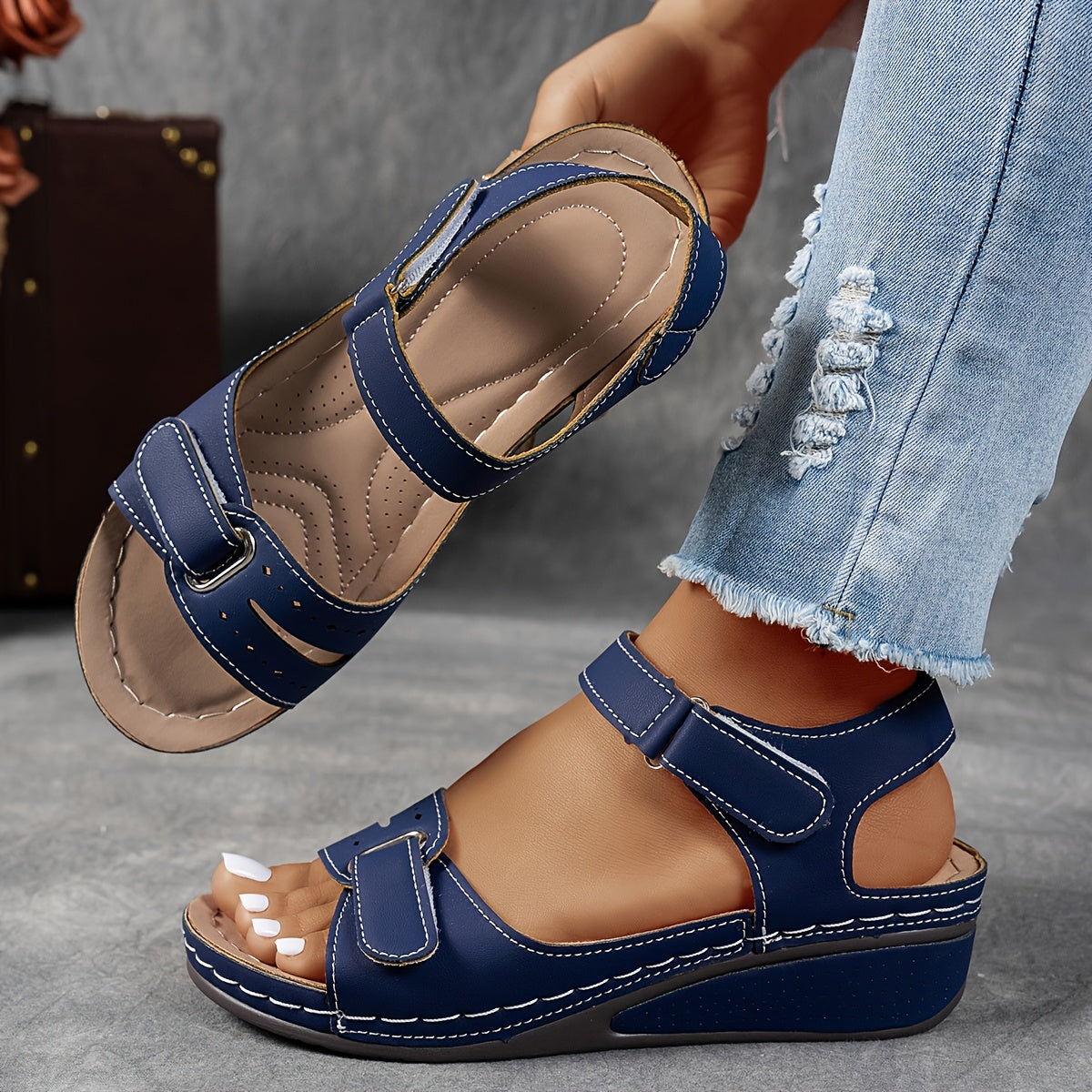 Mia | Stylish Adjustable Wedge Sandals for Women 6