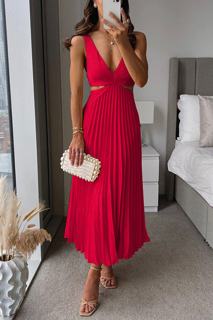 Mia | Stylish Pleated Black Maxi Dress for Women 3