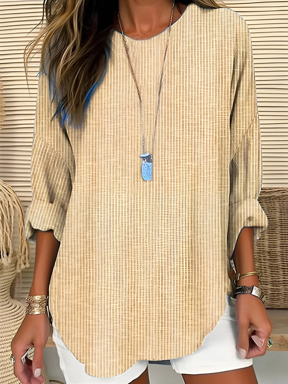 Mia | Stylish Vertical Stripe Blouse for Women 1