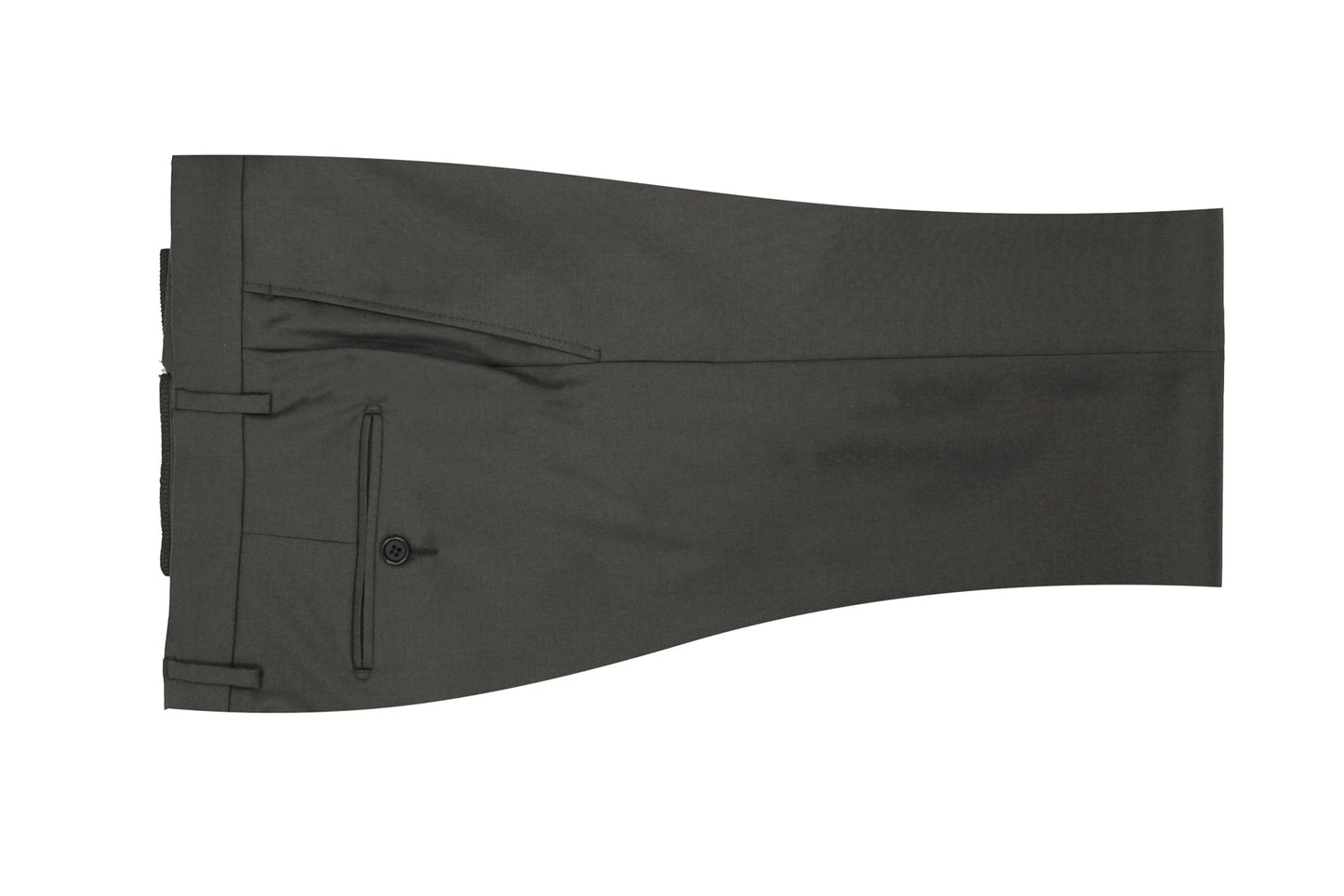Mid-Grey Classic Flat Front Dress Pant 0
