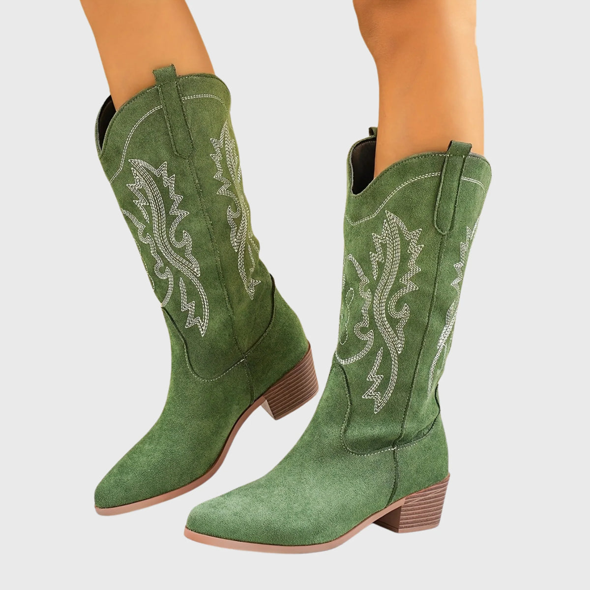 Mira Cowgirl Boots for Women | Wide Calf, Embroidered Western Design 2