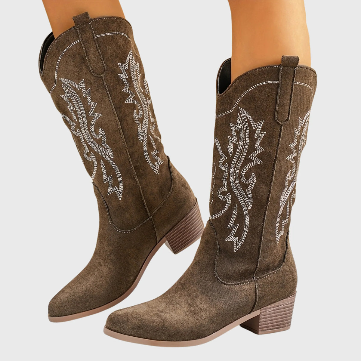 Mira Cowgirl Boots for Women | Wide Calf, Embroidered Western Design 6