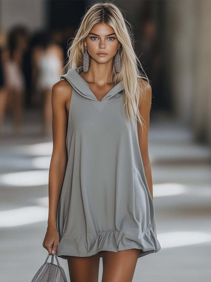 Myra | Sleeveless Hooded Mini Dress 1