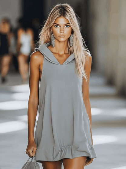 Myra | Sleeveless Hooded Mini Dress 2