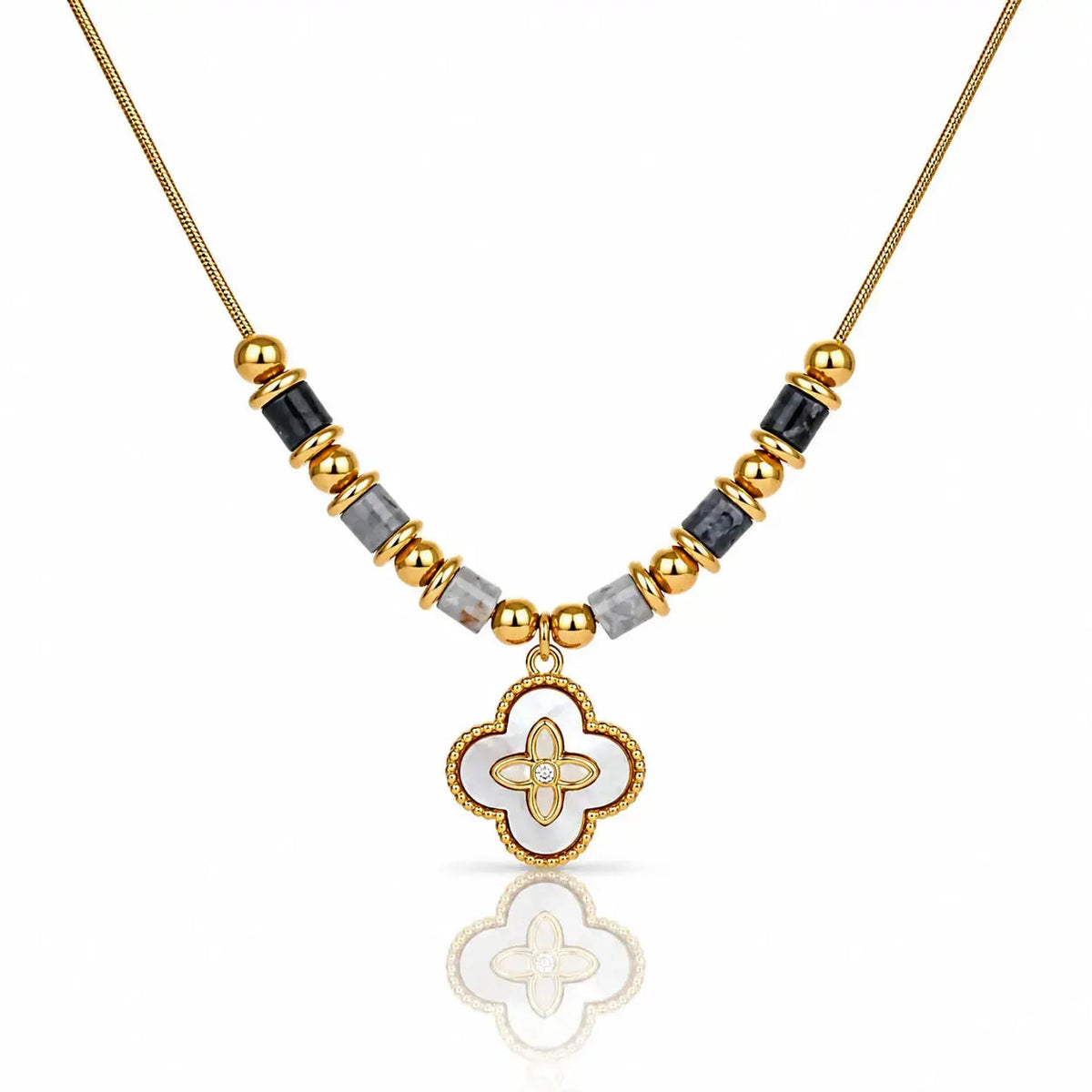 Mystic Clover Necklace - 18K Gold Plated 0