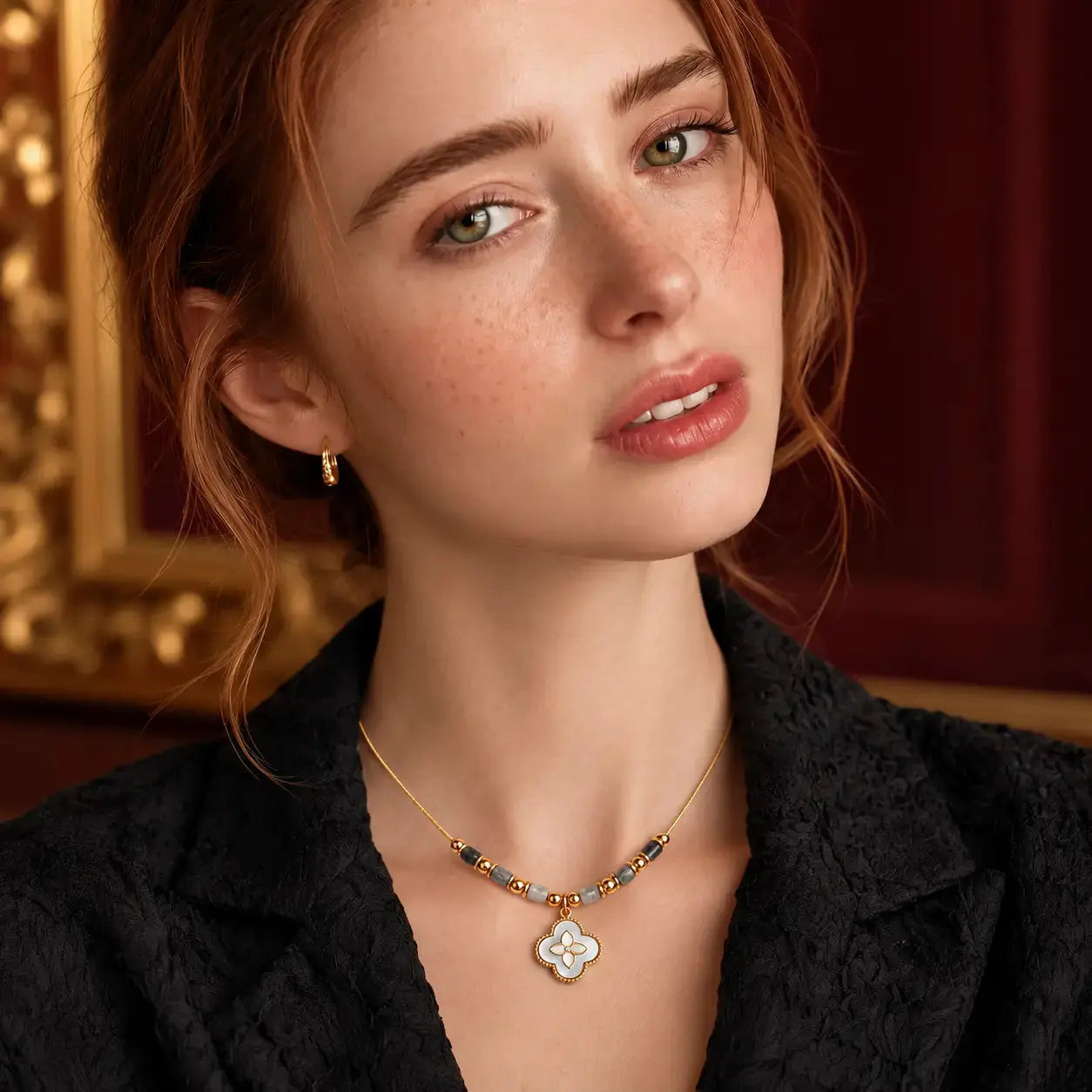 Mystic Clover Necklace - 18K Gold Plated 2