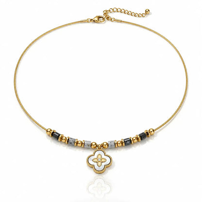 Mystic Clover Necklace - 18K Gold Plated 3