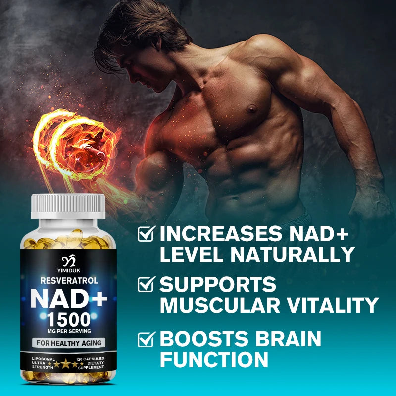 NAD Supplement - Liposomal NAD+ Capsules with Resveratrol, Support Cellular Health, Stamina & Healthy Aging 2