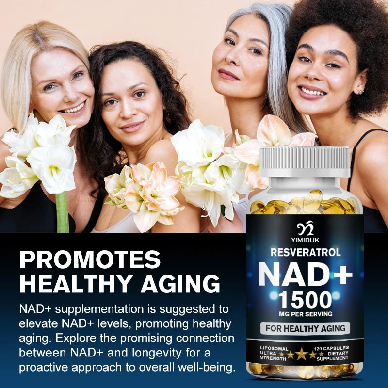 NAD Supplement - Liposomal NAD+ Capsules with Resveratrol, Support Cellular Health, Stamina & Healthy Aging 3