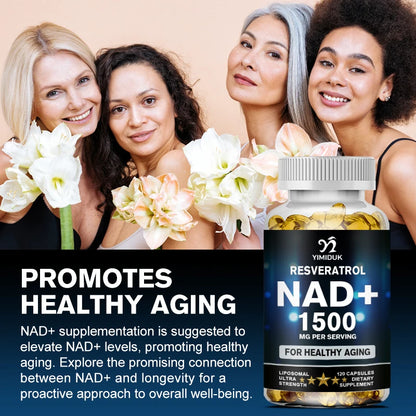 NAD Supplement - Liposomal NAD+ Capsules with Resveratrol, Support Cellular Health, Stamina & Healthy Aging 3