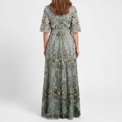 Nadia | Floral V-Neck Maxi Dress 1
