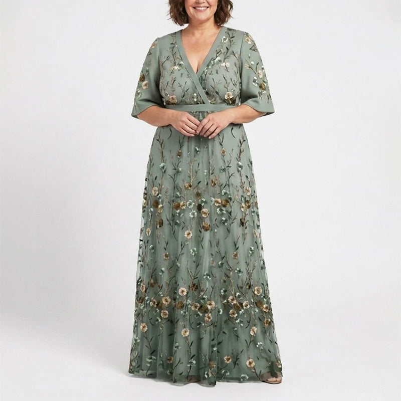 Nadia | Floral V-Neck Maxi Dress 2