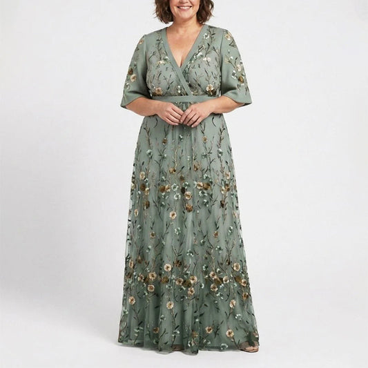Nadia | Floral V-Neck Maxi Dress 2