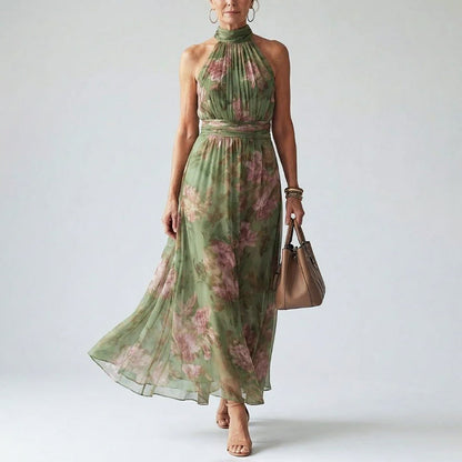 Nadya | Floral Halter Maxi Dress 0