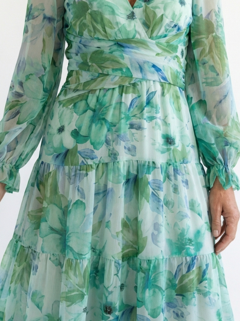 Naomi | Women's V Neck Floral Maxi Dress 1