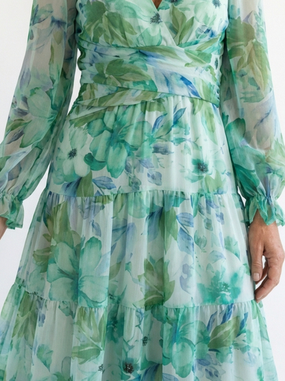 Naomi | Women's V Neck Floral Maxi Dress 1