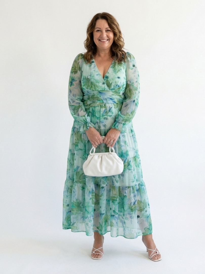 Naomi | Women's V Neck Floral Maxi Dress 2