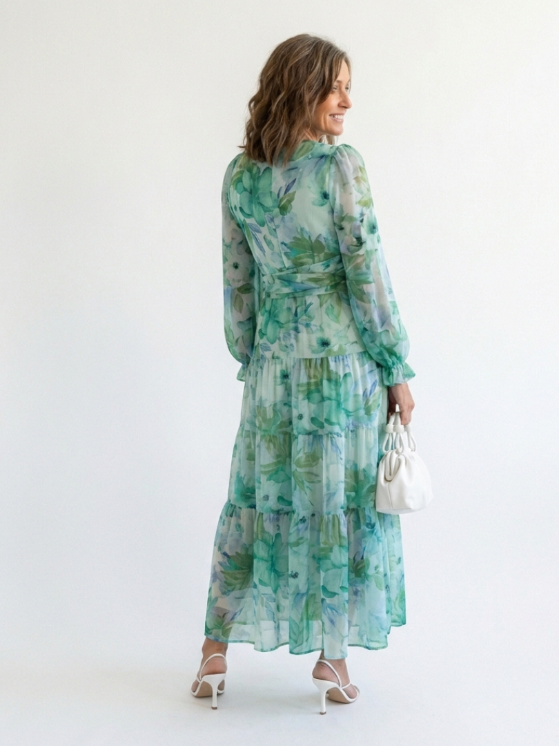 Naomi | Women's V Neck Floral Maxi Dress 3