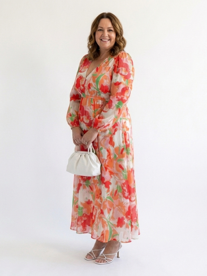 Naomi | Women's V Neck Floral Maxi Dress 5
