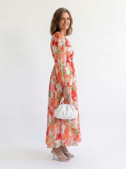Naomi | Women's V Neck Floral Maxi Dress 6