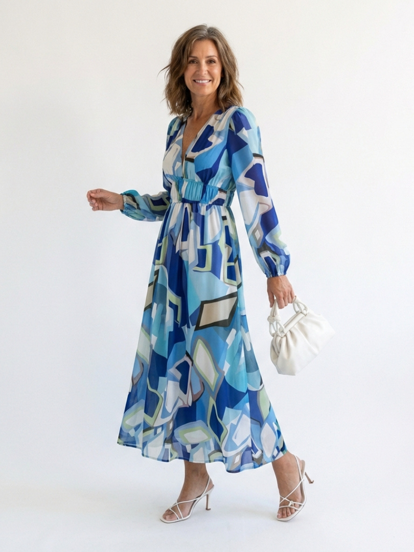 Naomi | Women's V Neck Floral Maxi Dress 7