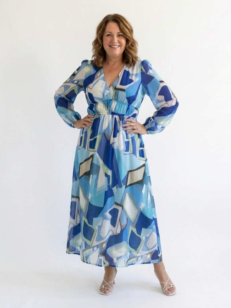 Naomi | Women's V Neck Floral Maxi Dress 8