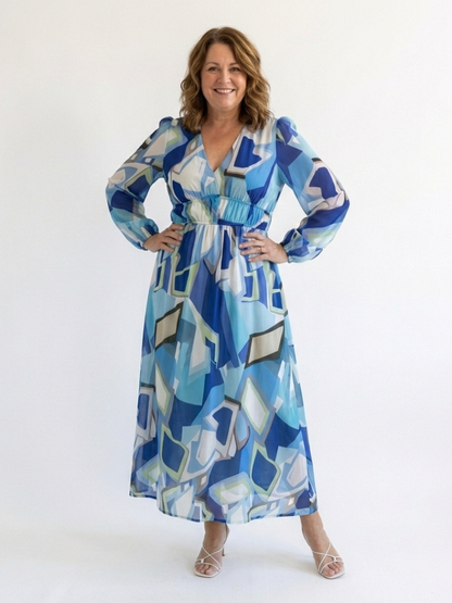 Naomi | Women's V Neck Floral Maxi Dress 8
