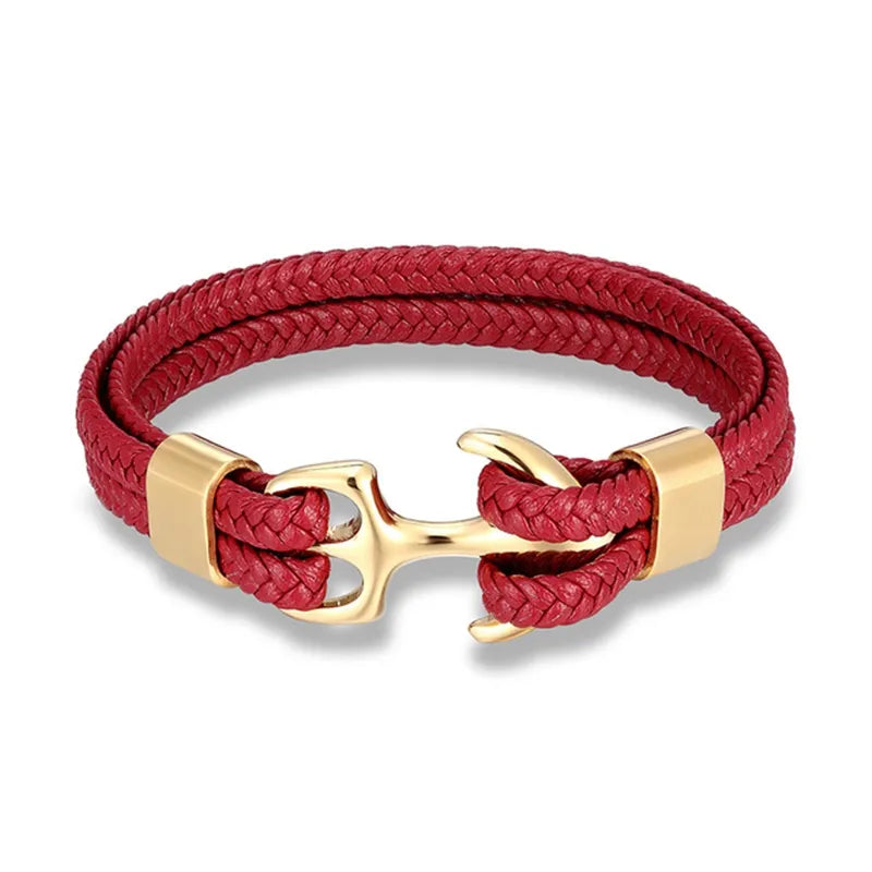 Nautical Anchor Leather Bracelet | Stylish Men's Jewellery 6