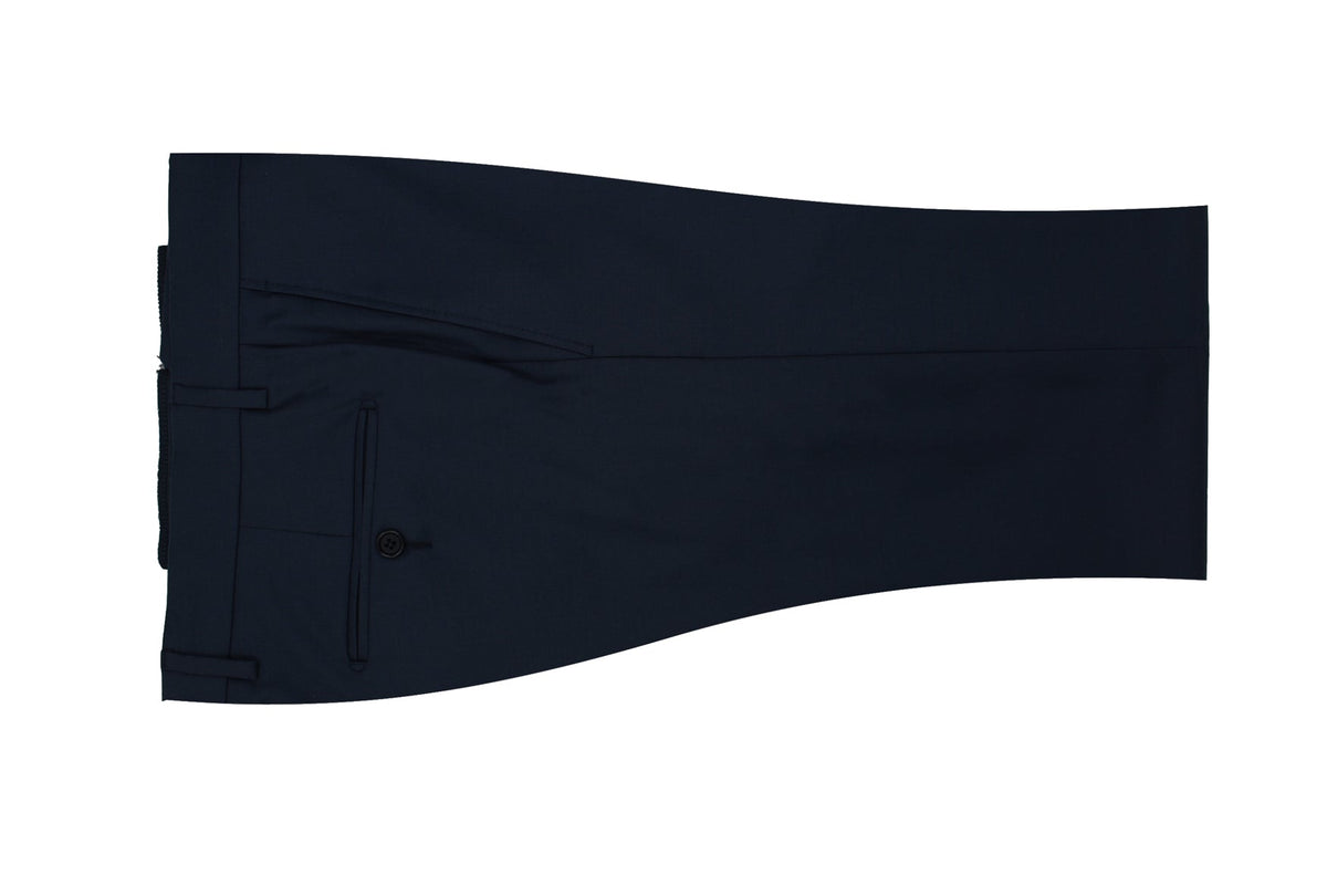 Navy Classic Flat Front Dress Pant 0