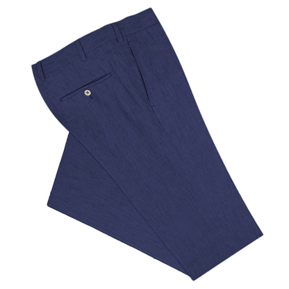 Navy Linen Dress Pants 0