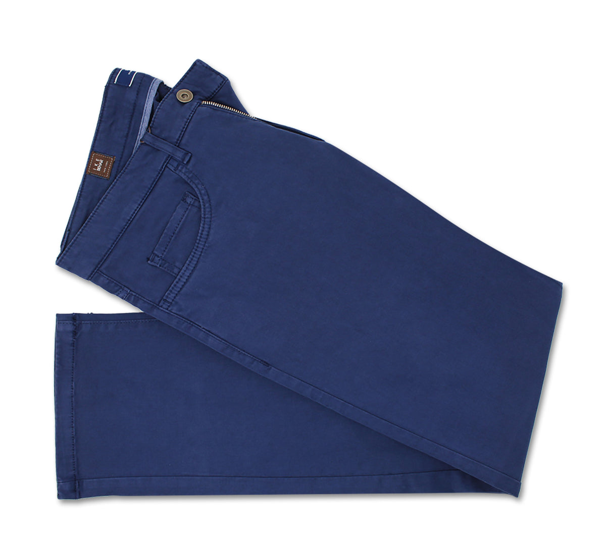 Navy Techno-Stretch Sateen 5 Pocket Pants 0