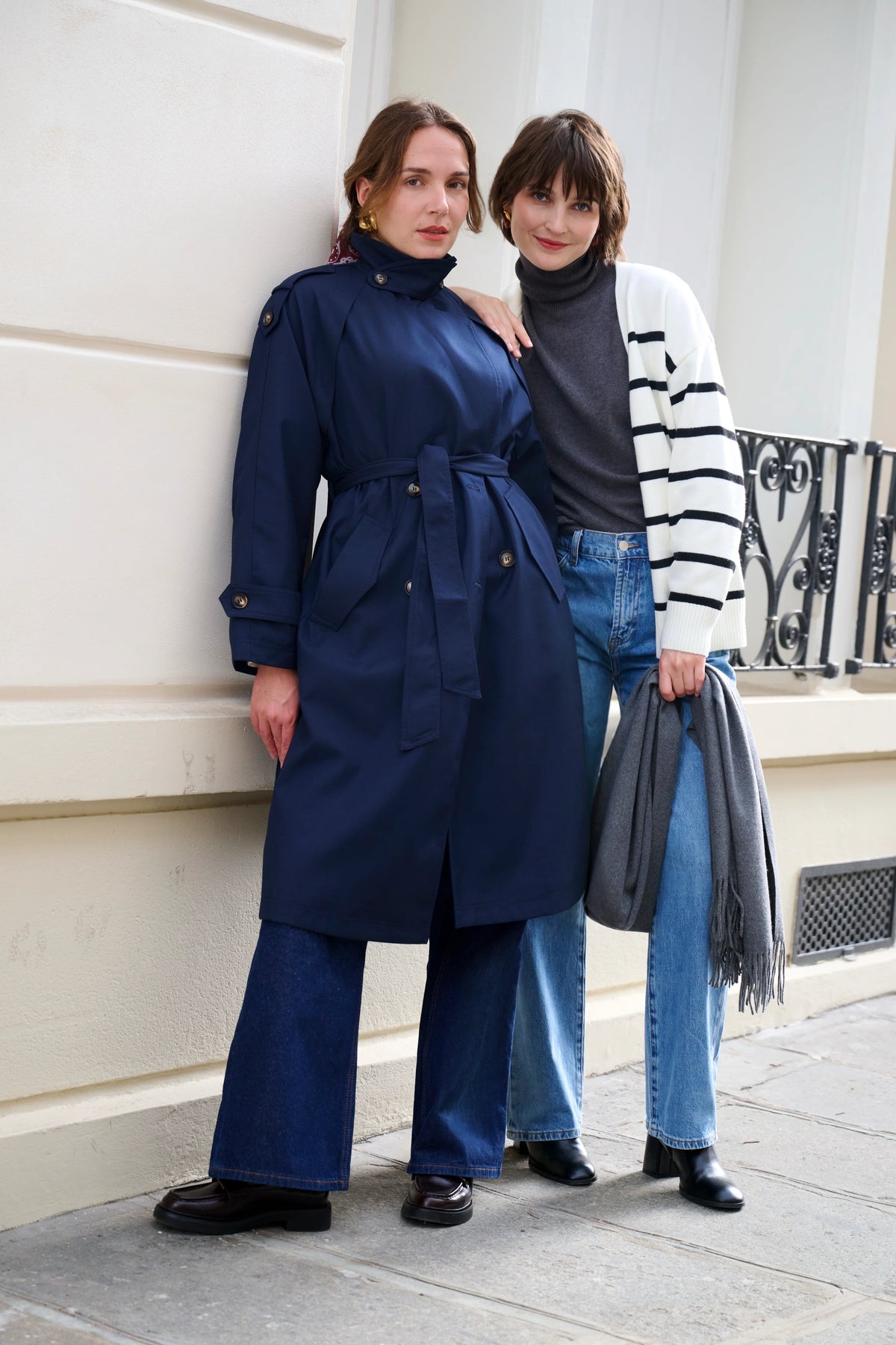 Navy trench coat 1