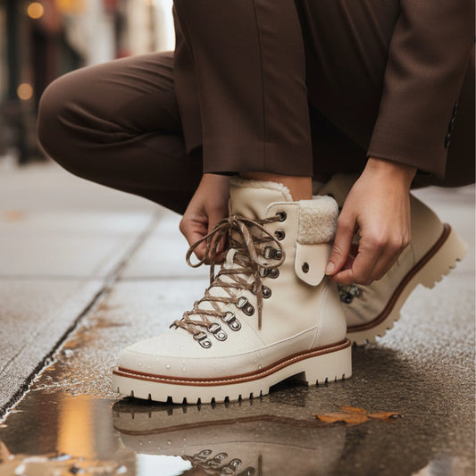 Nerina Snow Boots Women | Leather, Faux Fur Lined, Lace-Up Design 3