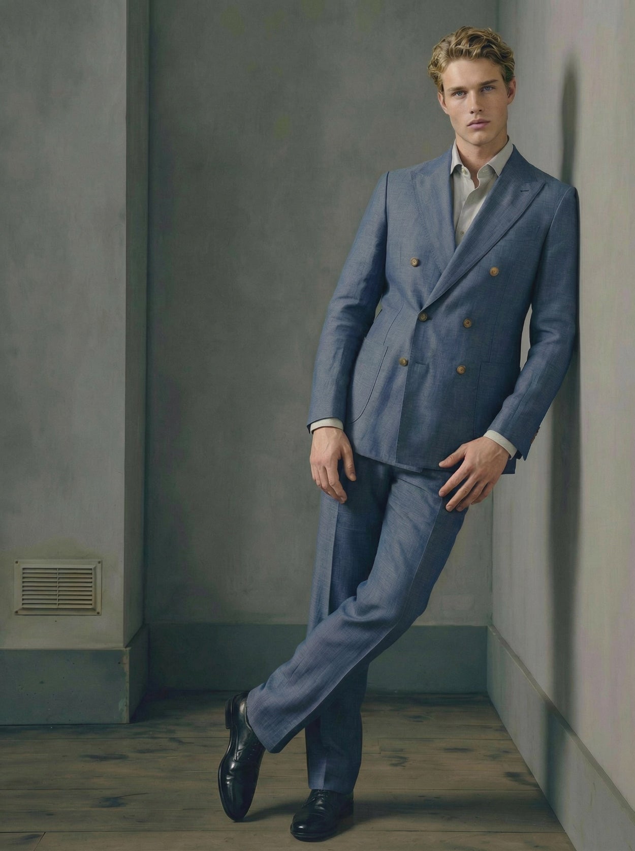 New Sky Chambray Linen Suit Pant 2