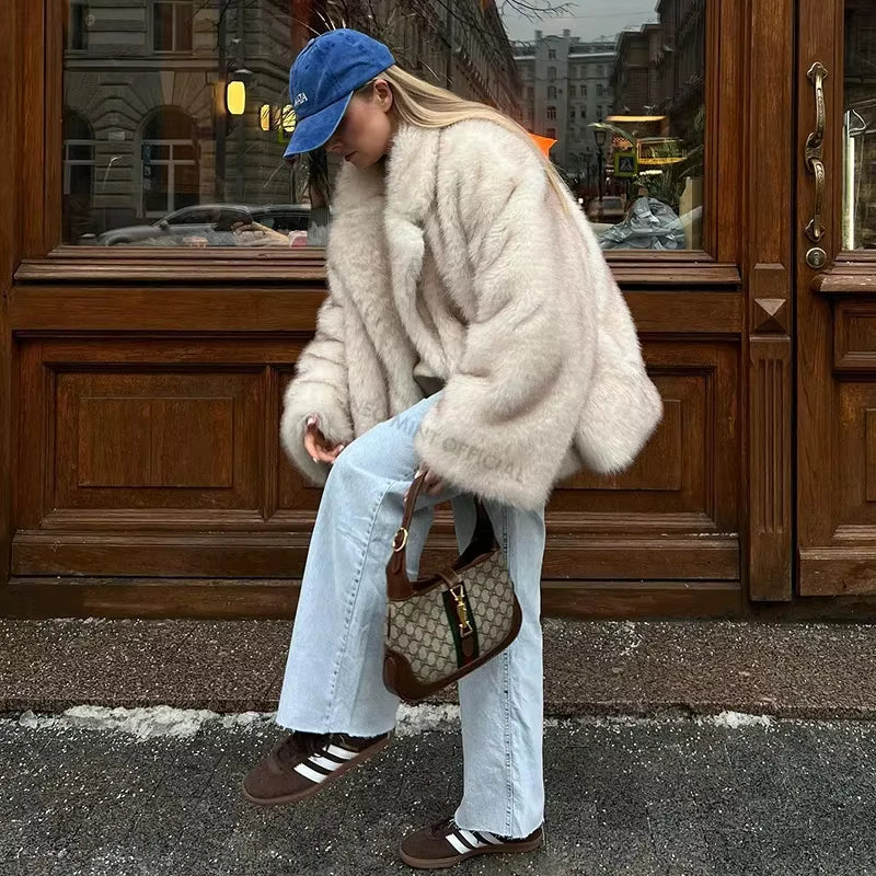 Nexa Gradient Faux Fur Coat | Oversized, Thick Winter Coat for Women 1