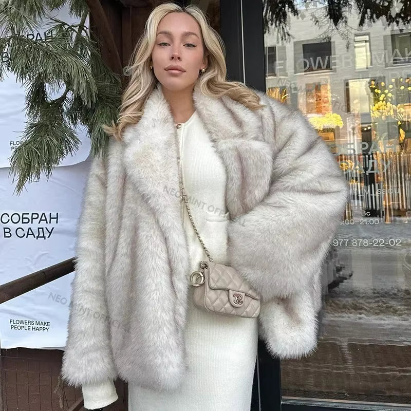Nexa Gradient Faux Fur Coat | Oversized, Thick Winter Coat for Women 2