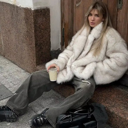 Nexa Gradient Faux Fur Coat | Oversized, Thick Winter Coat for Women 4