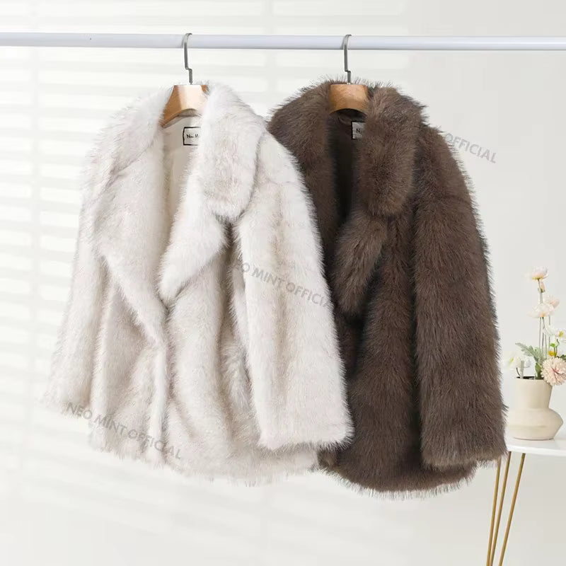 Nexa Gradient Faux Fur Coat | Oversized, Thick Winter Coat for Women 5